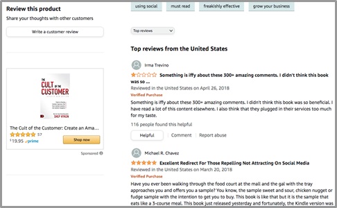 Amazon book reviews