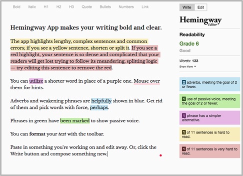 Hemmingway App