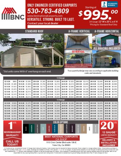 Carports Services Flyers Examples