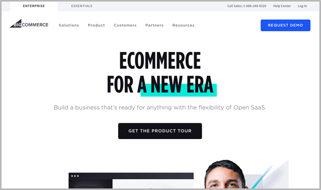 BigCommerce website screenshot