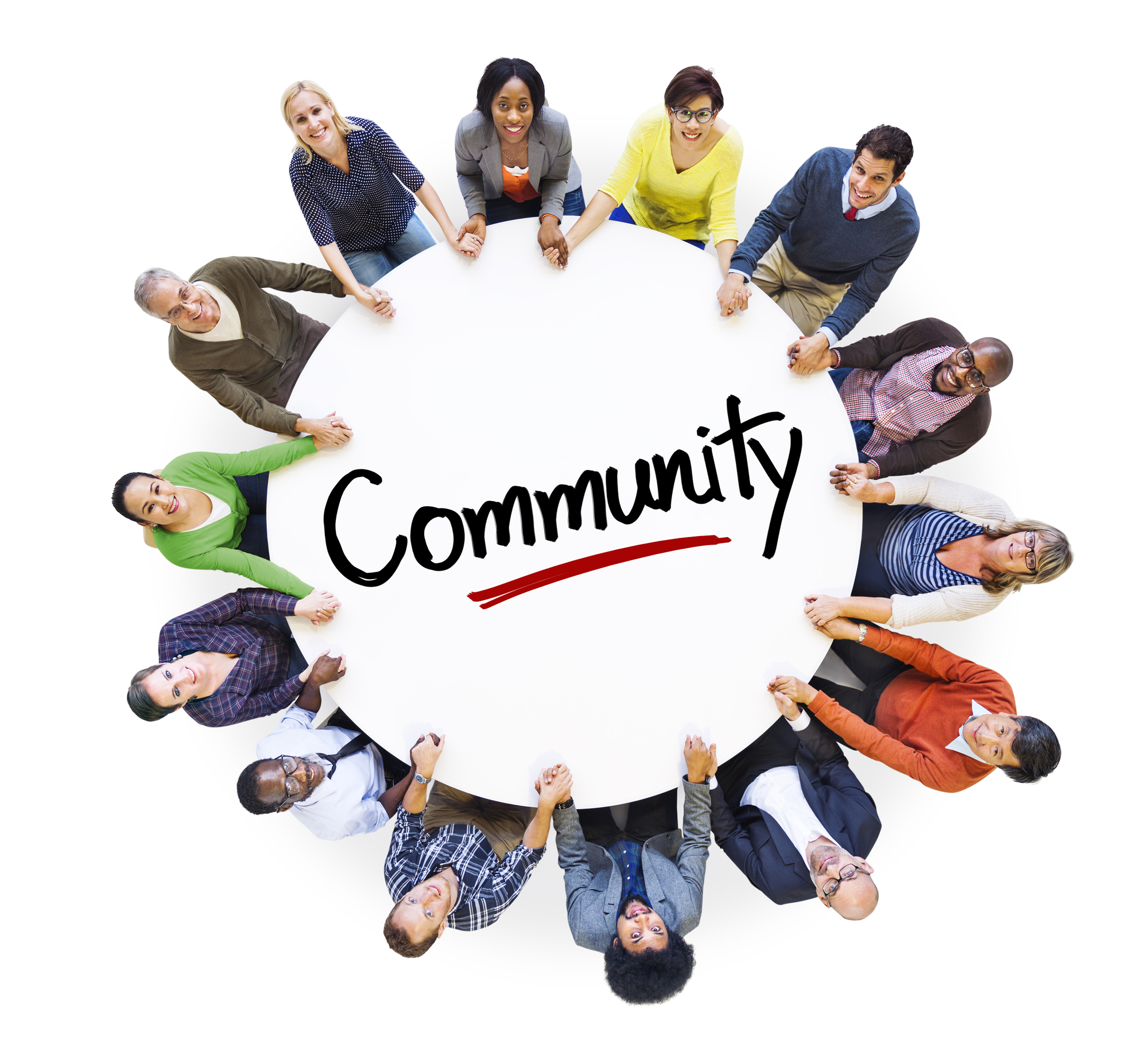 Diverse People in a Circle with Community Concept