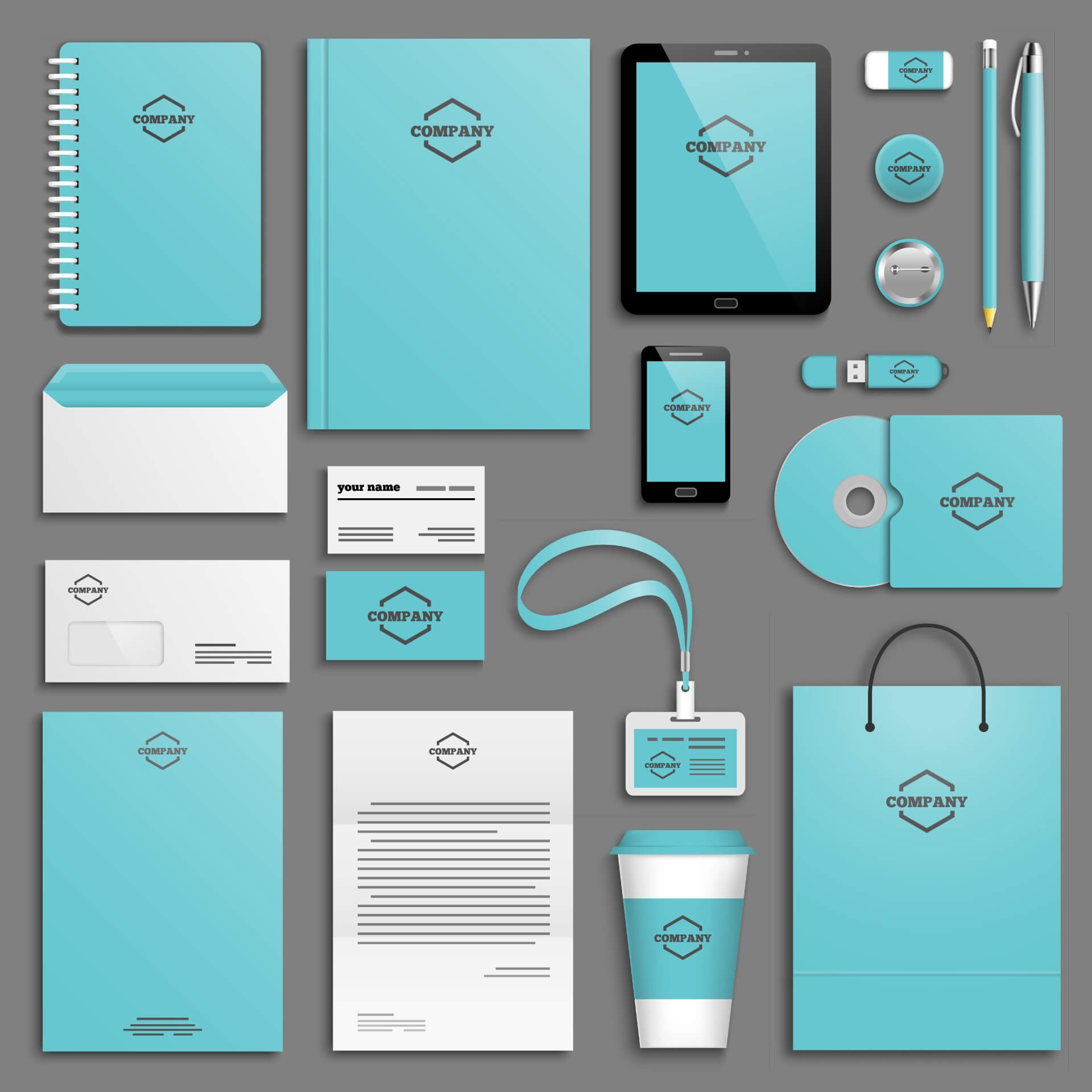 A corporate young identity template set