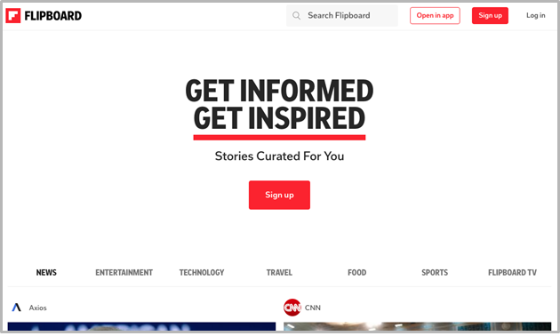 Flipboard.com screenshot