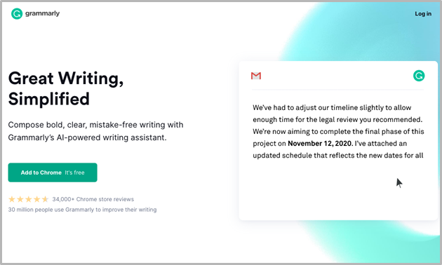 Grammarly.com screenshot