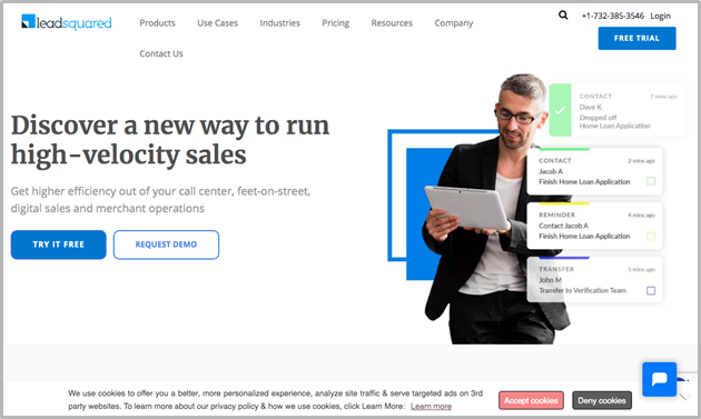 Leadsquared website screenshot