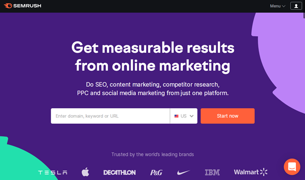 SEMrush.com screenshot