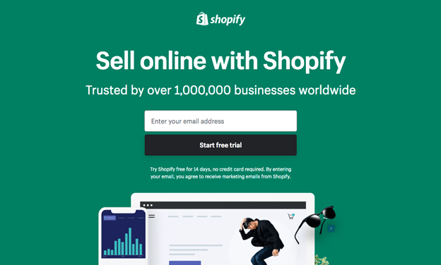 Shopify website screenshot