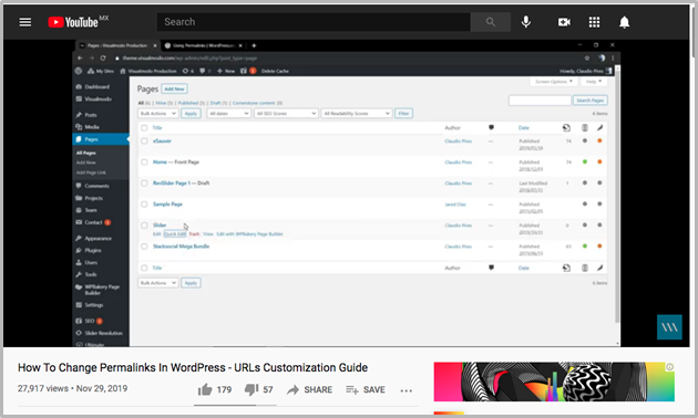 Youtube video guide screenshot