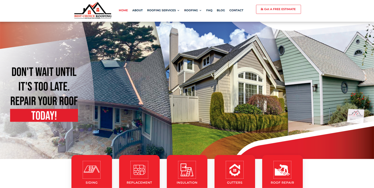 A High-Quality Roofing Website 