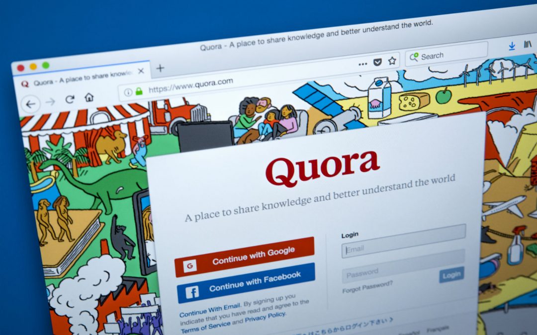 quora login screen