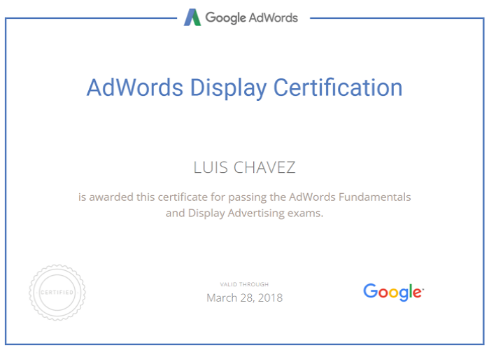 adwords display certification