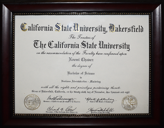 Noemi Chavez Diploma