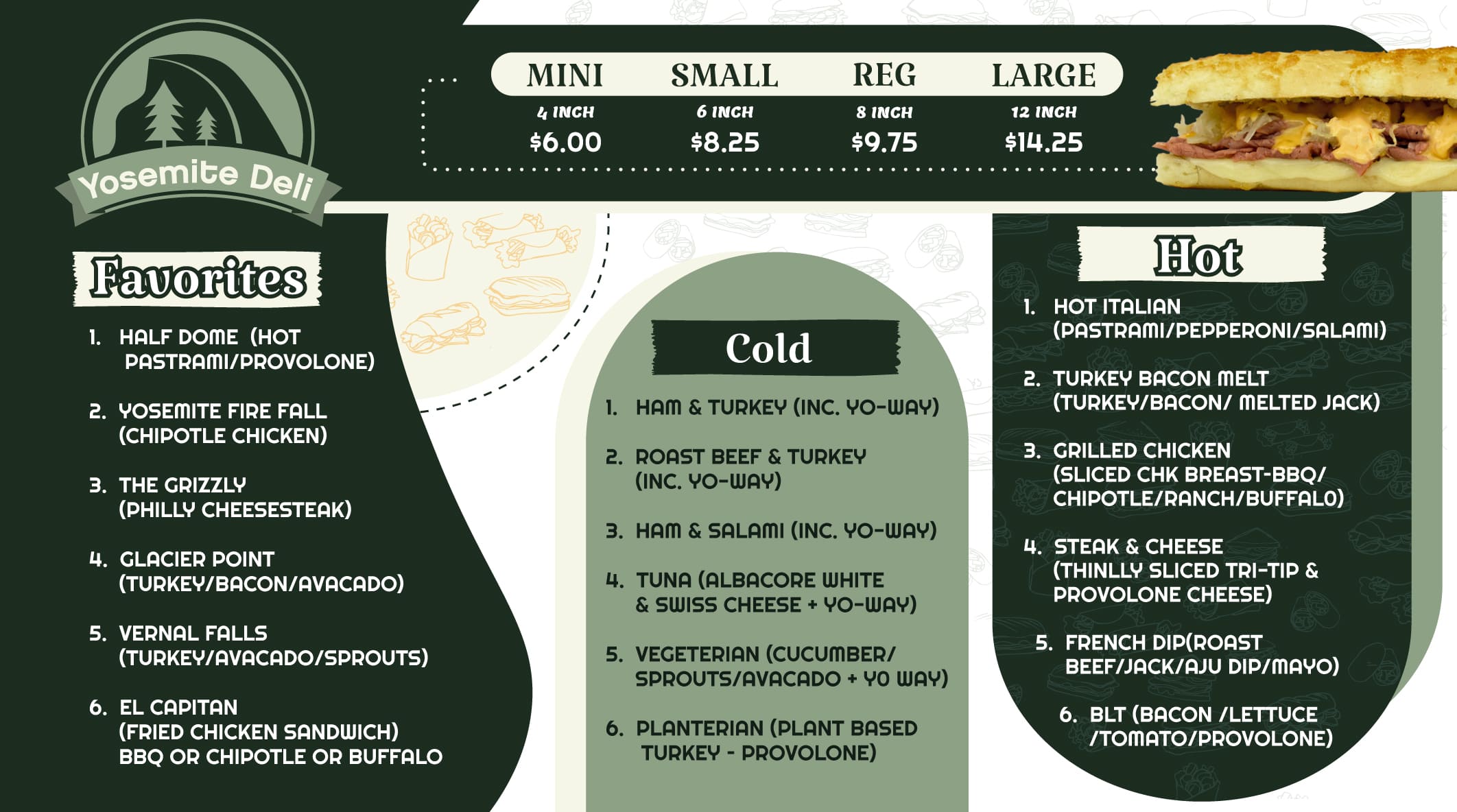 3-8 Hot Grill and Fried Chicken Sandwich Menu Design