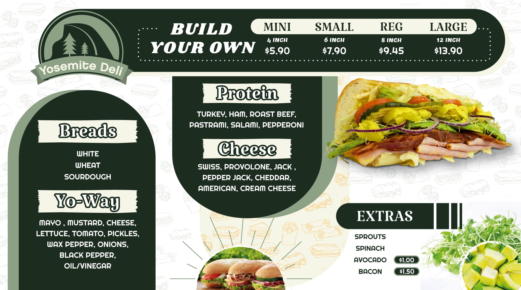 4-5 Hot Sandwich Menu Design