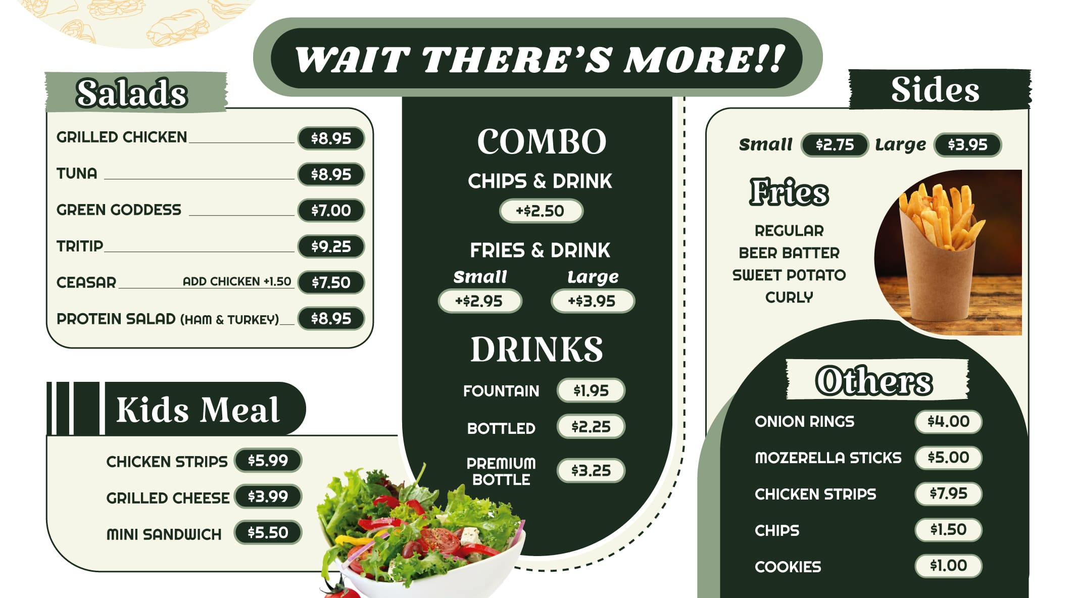 5-4 Salads Menu Design