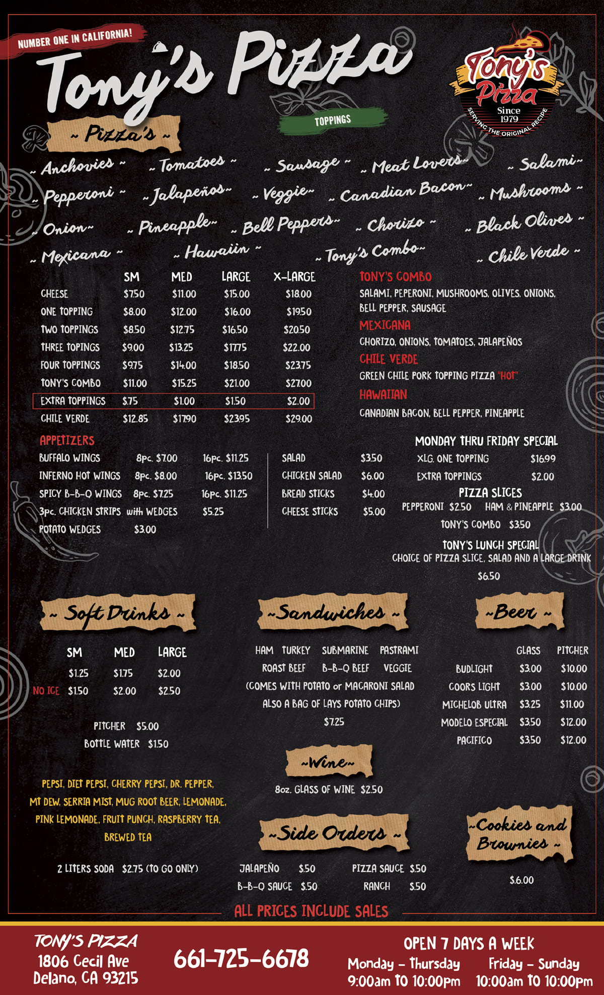 menu Italian Pizza Menu Design