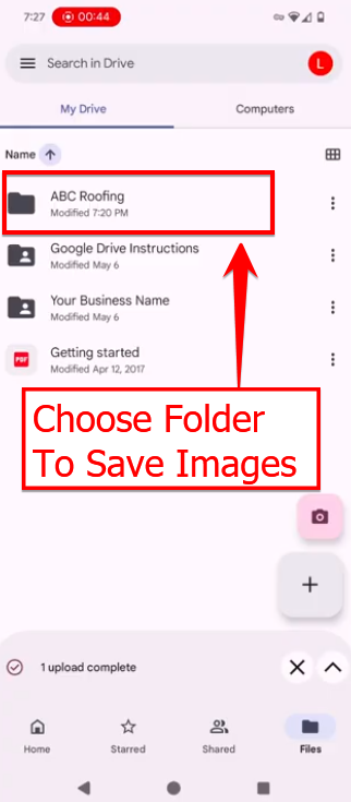 choose folder to save images