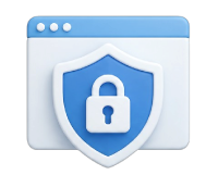 website security 3d icon